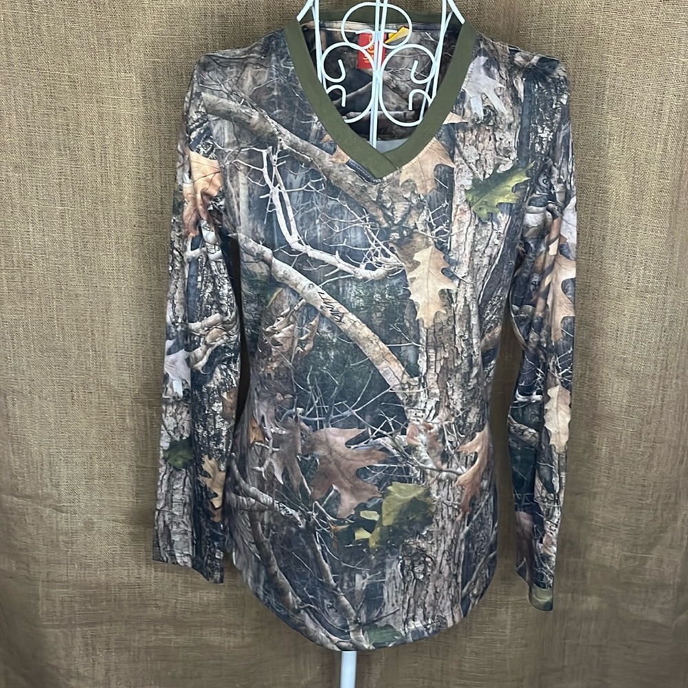 She Camo V-Neck Shirt